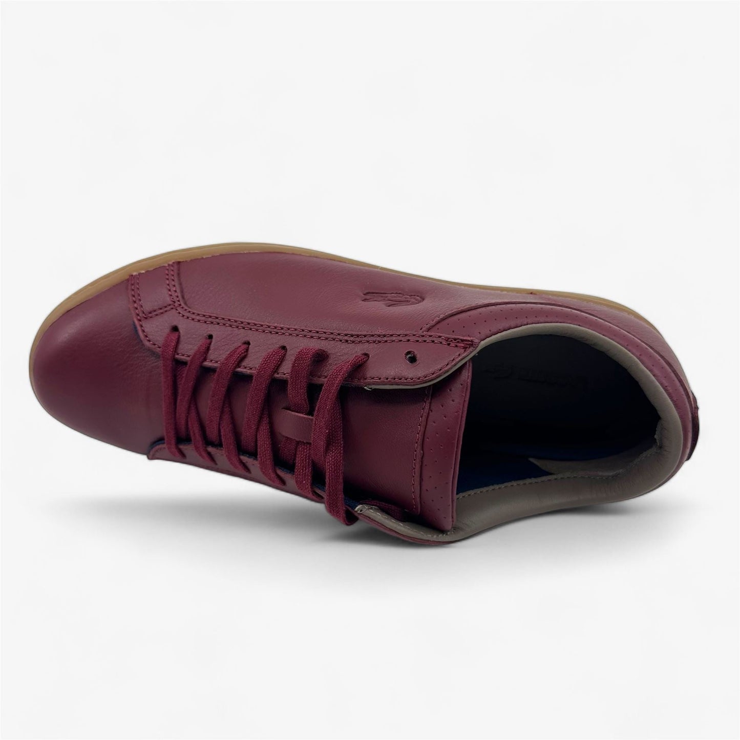 Lacoste Straightset 3 SRM Burgundy Mens Casual Sneaker