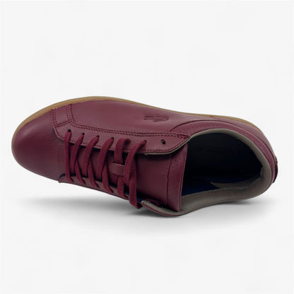 Lacoste Straightset 3 SRM Burgundy Mens Casual Sneaker
