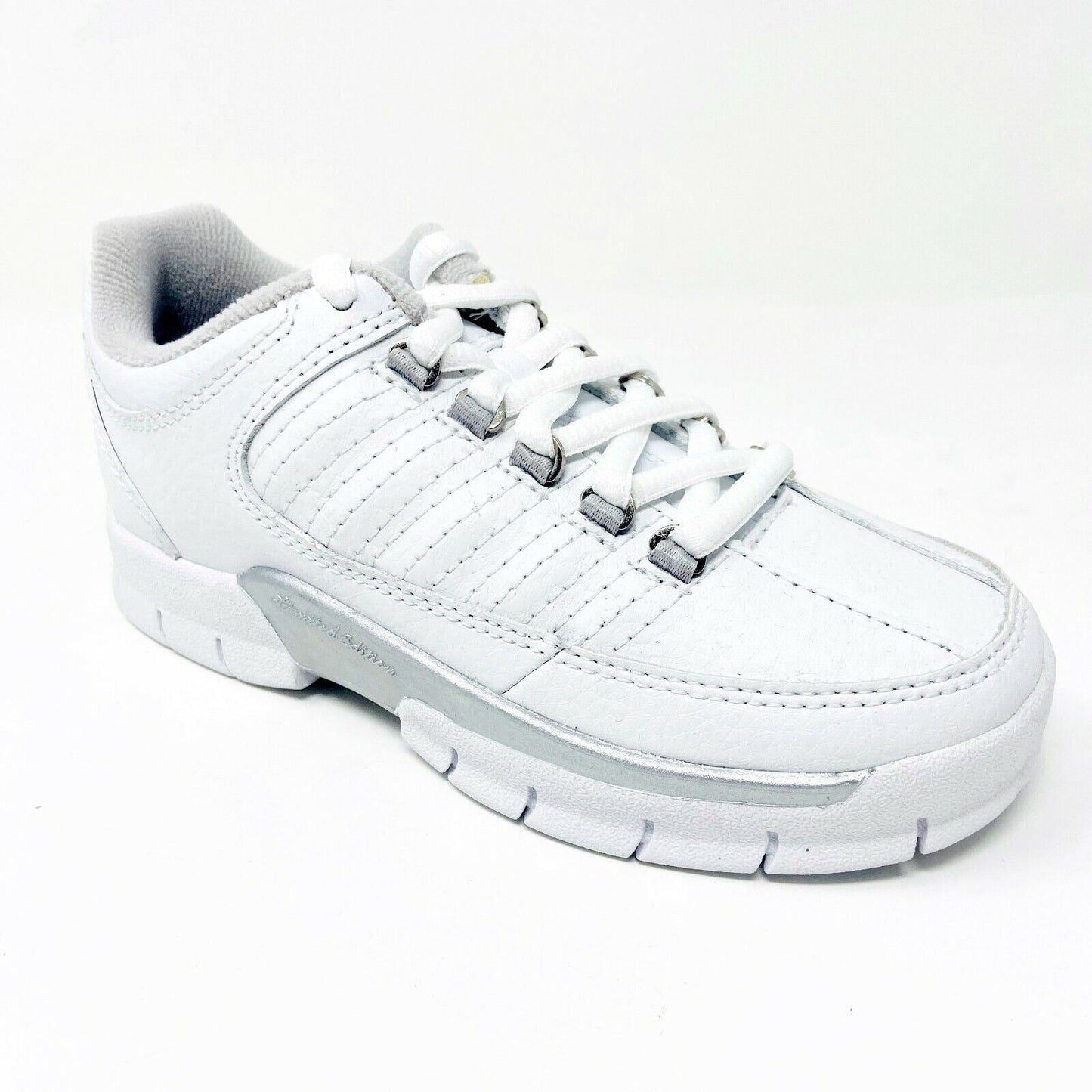 K-Swiss Florham White Platinum Juniors Kids Casual Shoes Sneakers 61852147