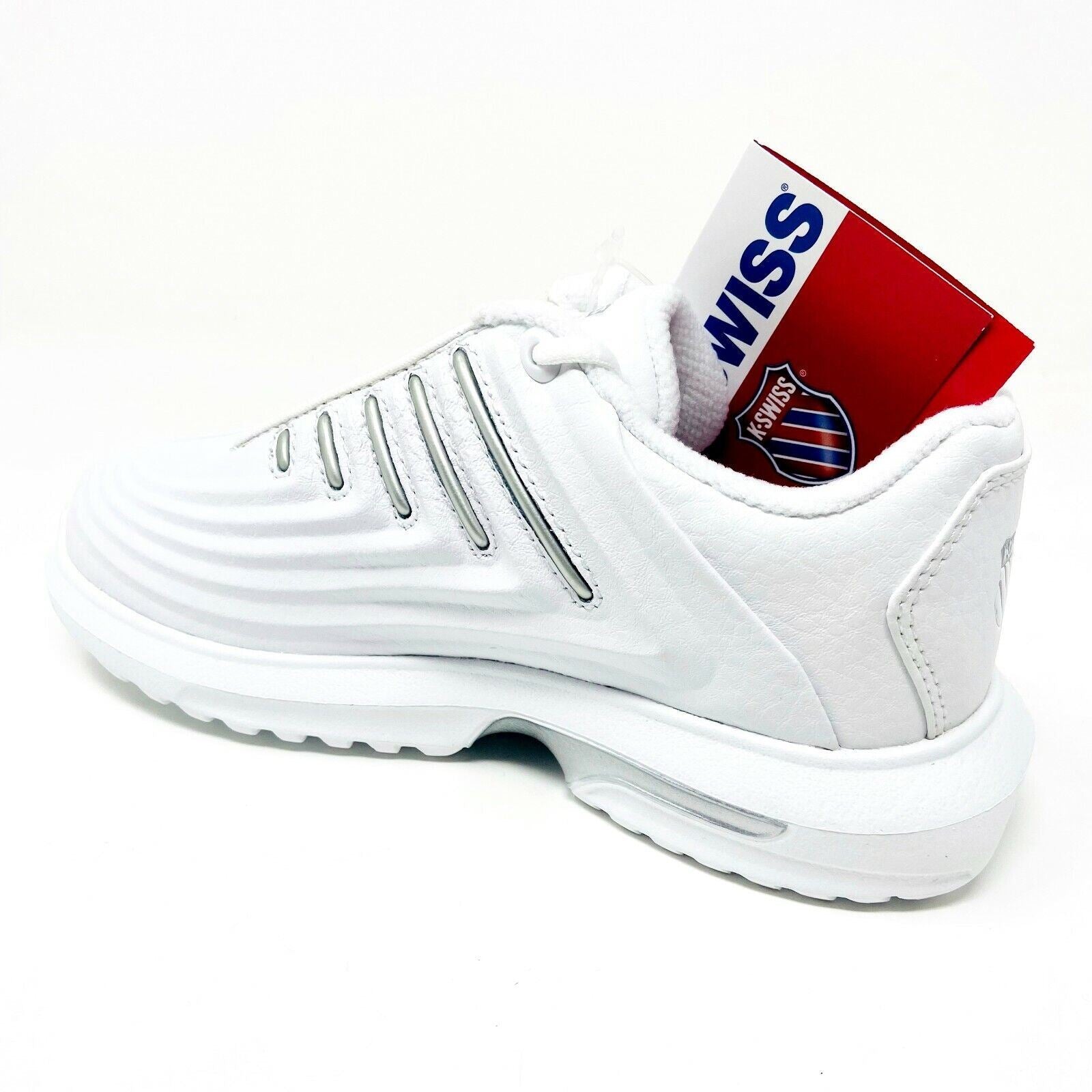 K-Swiss Maxon White Platinum Child Kids Casual Sneakers 5697147
