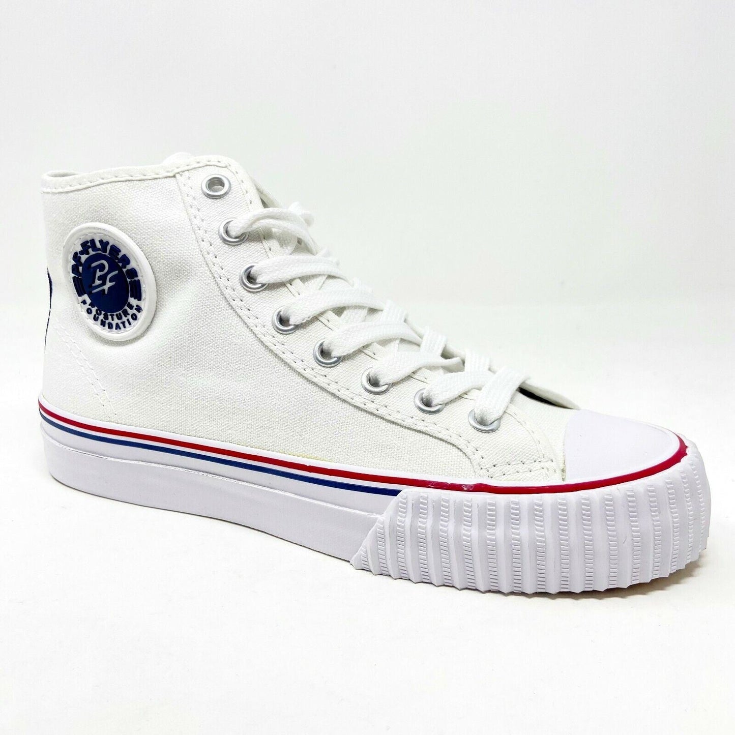 PF Flyers Center Hi Reiss White Red Womens Size 5.5 Casual Sneakers PM09CH4K