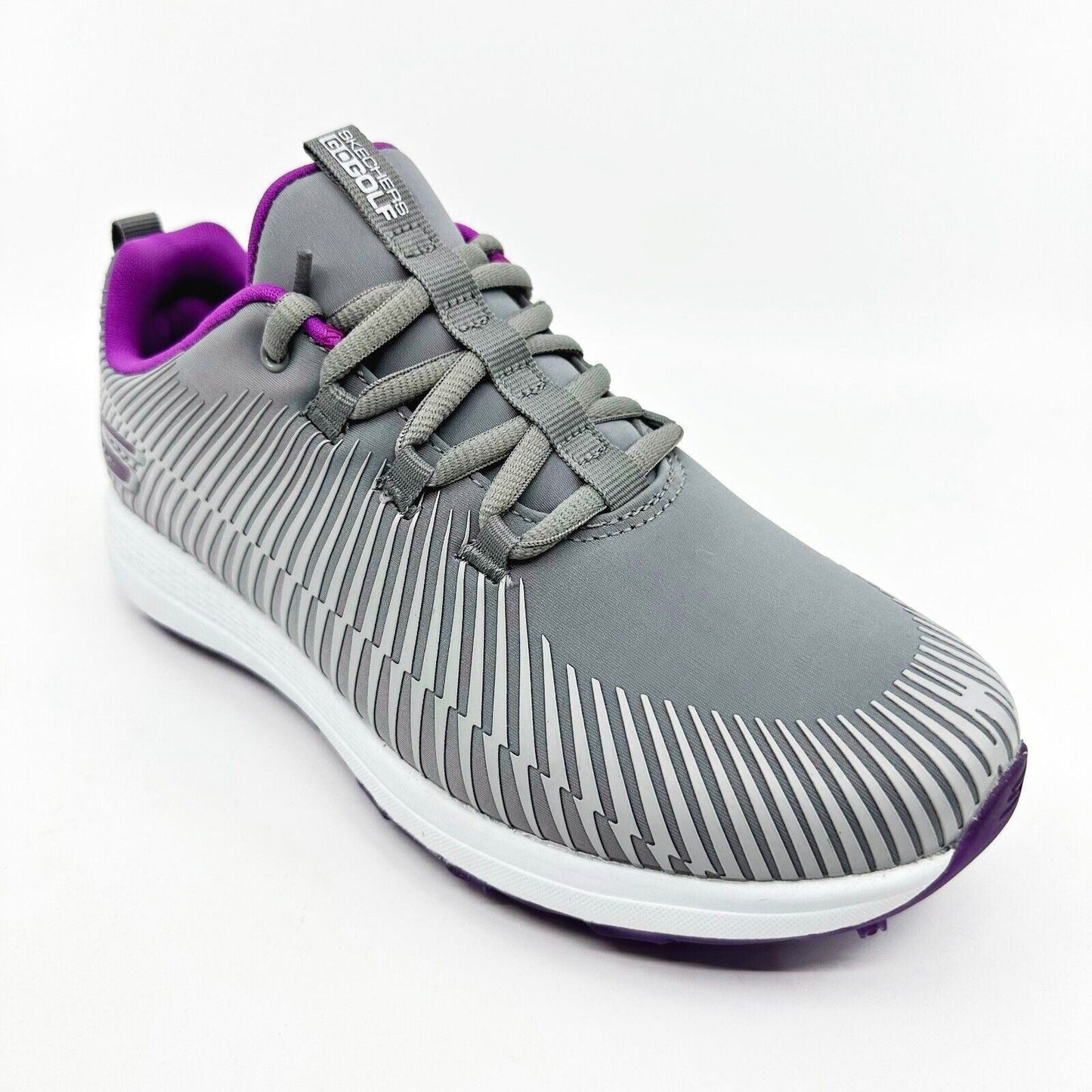 Skechers Go Golf Max Swing Gray Purple Womens Size 6.5 Spikeless Shoes