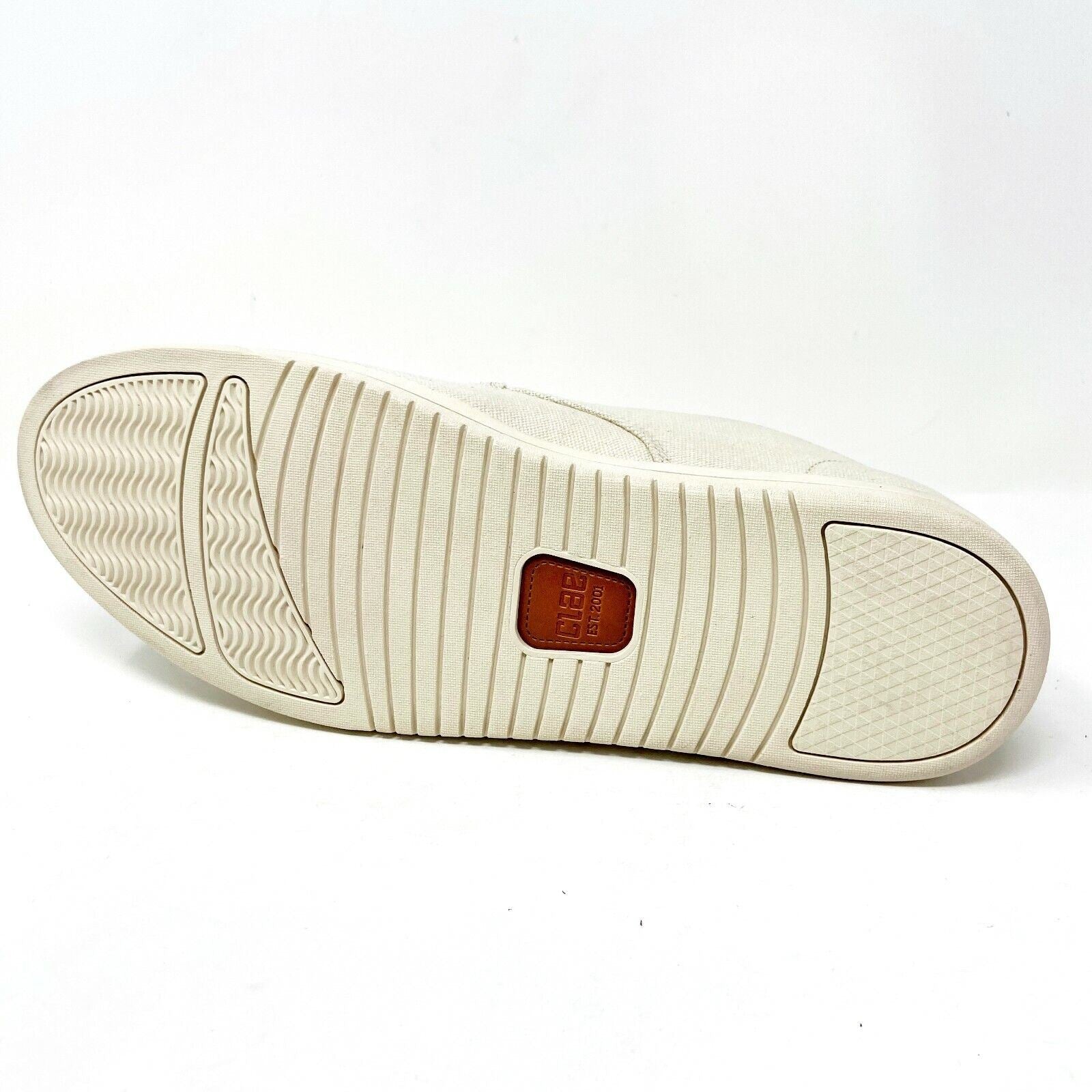 Clae Ellington Textile Natural Canvas Mens Size 7 Premium Sneakers
