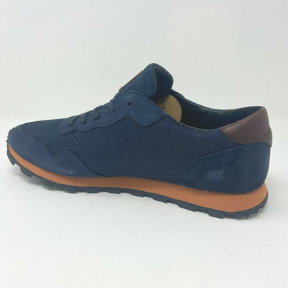 Clae Hayward Deep Navy Waxed Suede Mens Premium Casual Sneakers