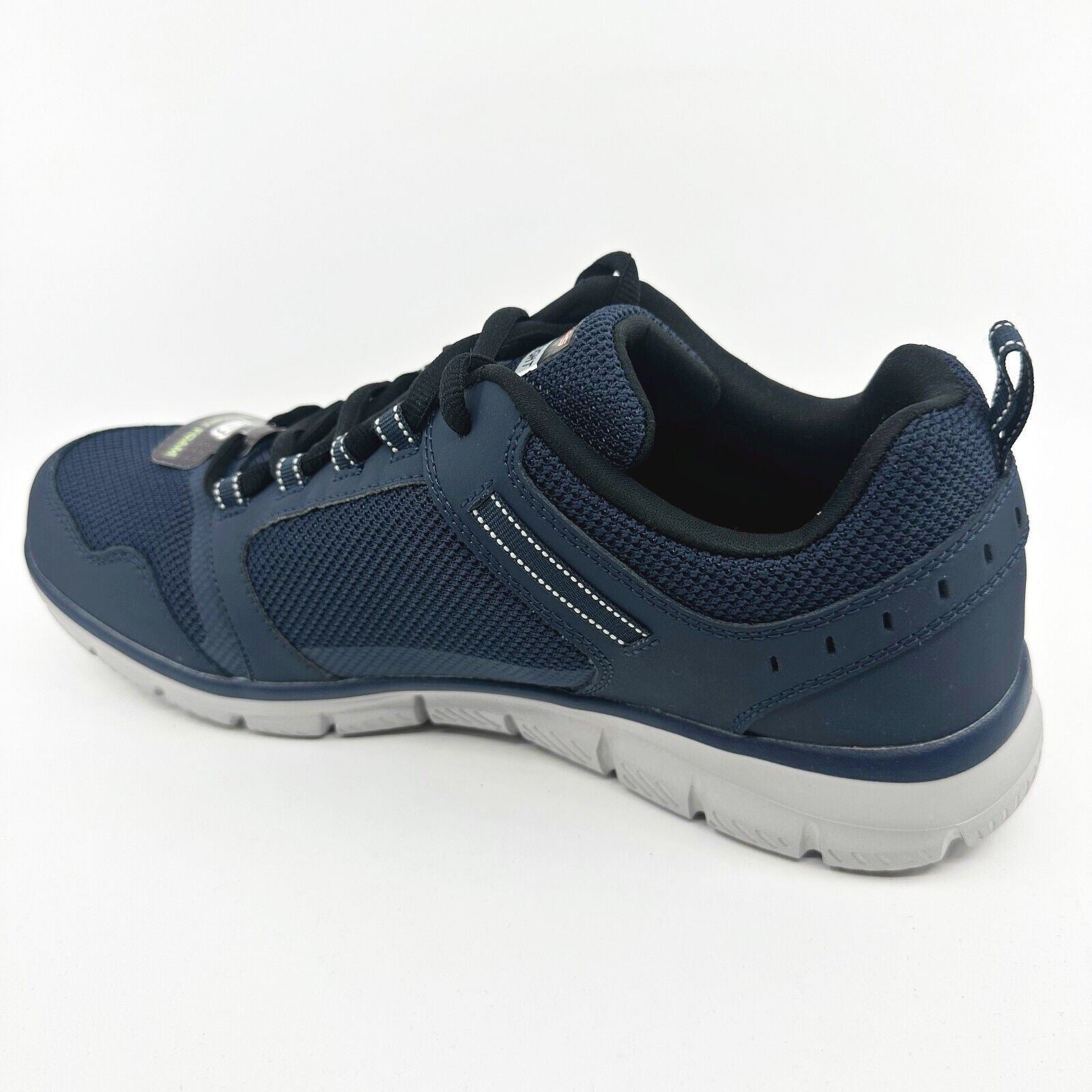 Skechers Track Knockhill Navy Orangre Mens Size 13 Athletic Sneakers