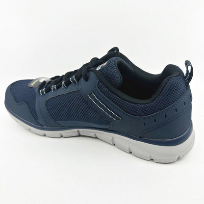 Skechers Track Knockhill Navy Orangre Mens Size 13 Athletic Sneakers