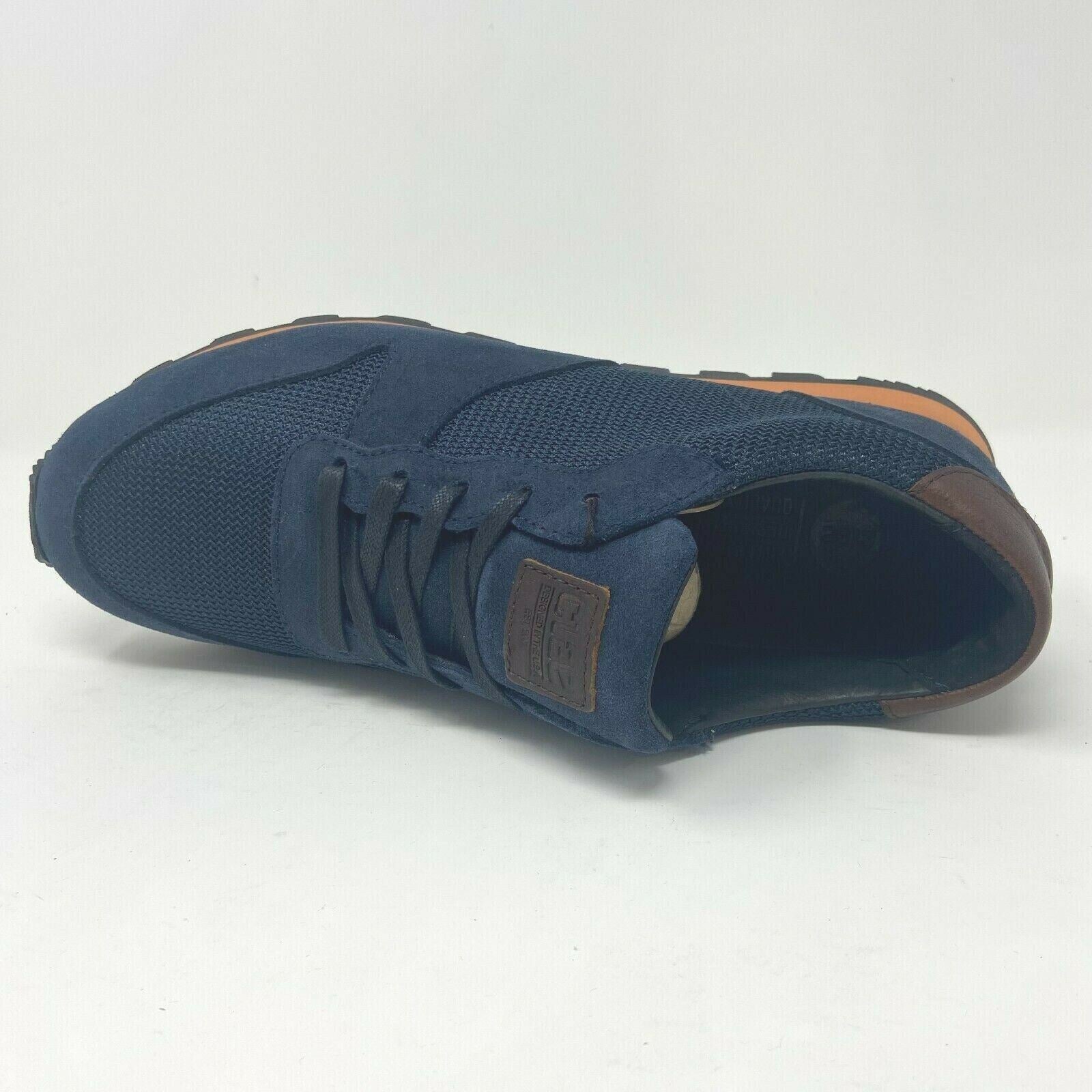 Clae Hayward Deep Navy Waxed Suede Mens Premium Casual Sneakers