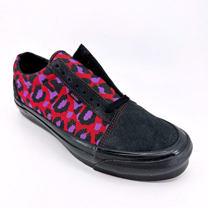 Vans Vault Old Skool Ns OG L (Stray Rats) Raven Racing Red Leopard Mens Sneakers