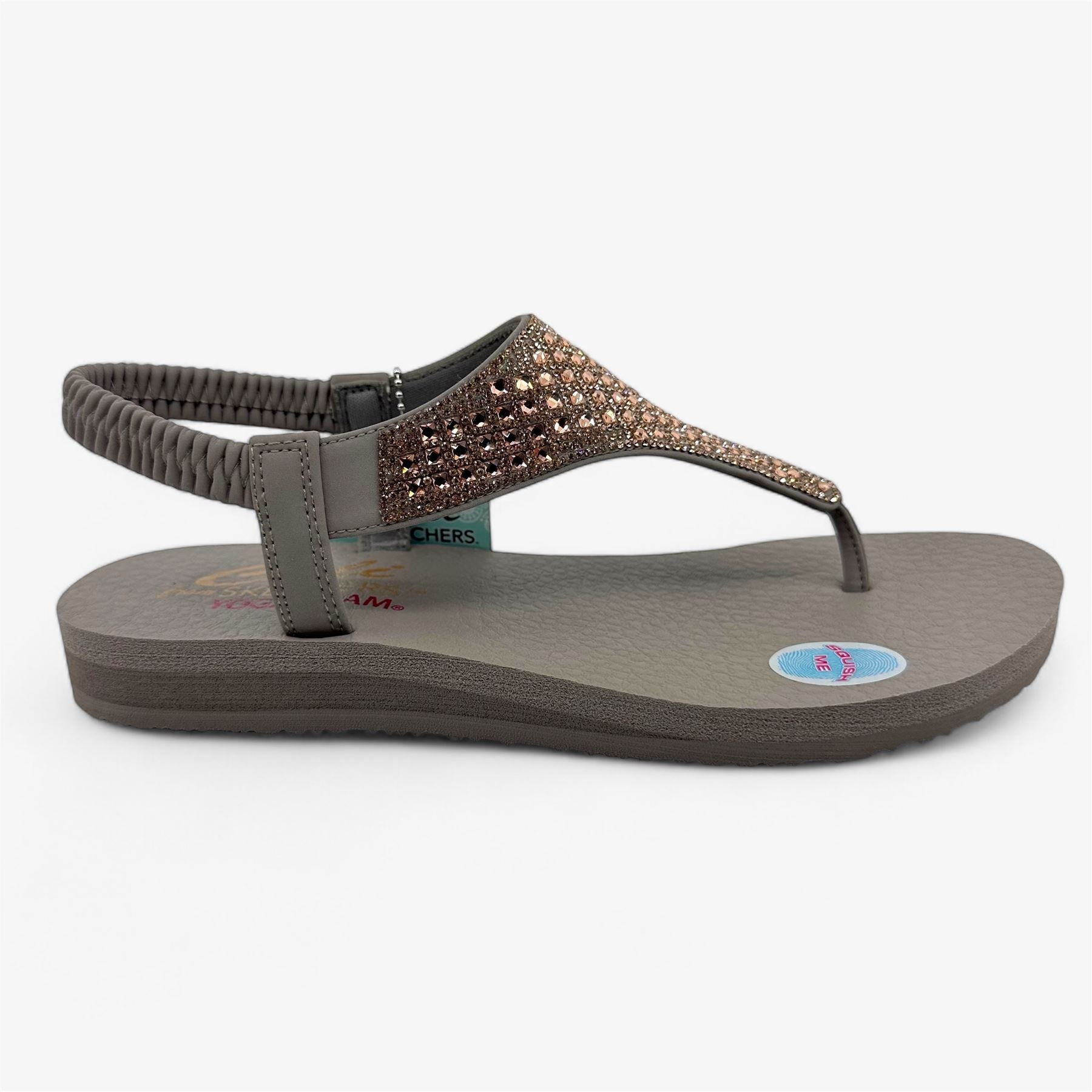 Skechers Meditation Rockstar Taupe Womens Sandal Slingback