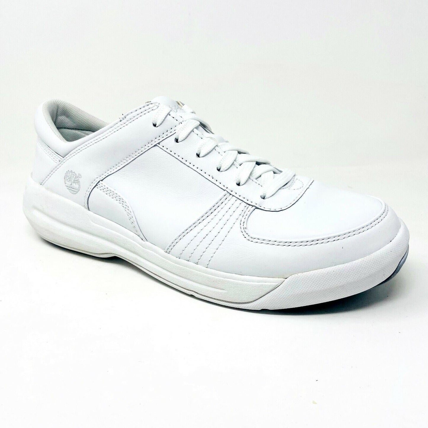 Timberland Harbor Racer White Leather Mens Casual Sneakers 54098