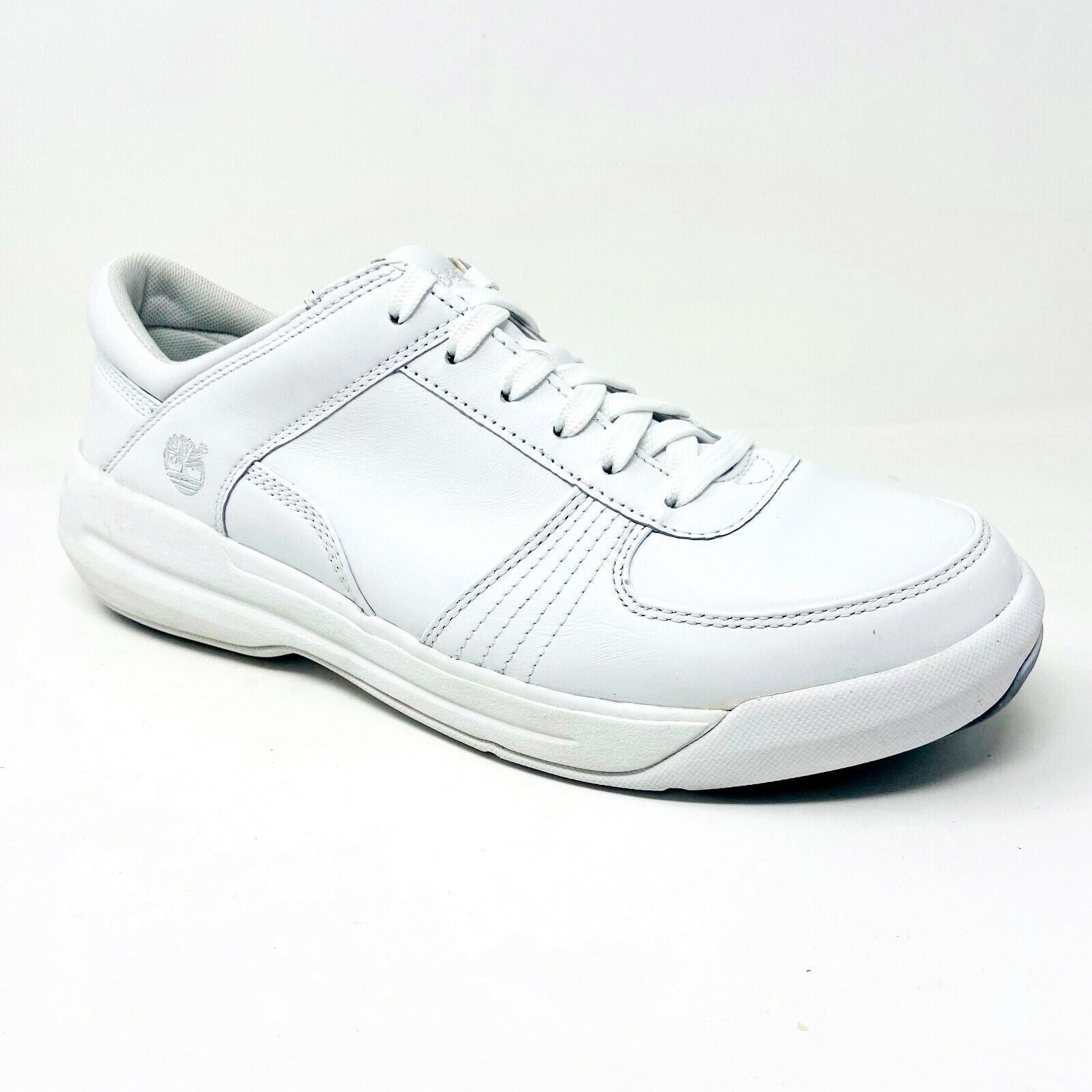 Timberland Harbor Racer White Leather Mens Casual Sneakers 54098