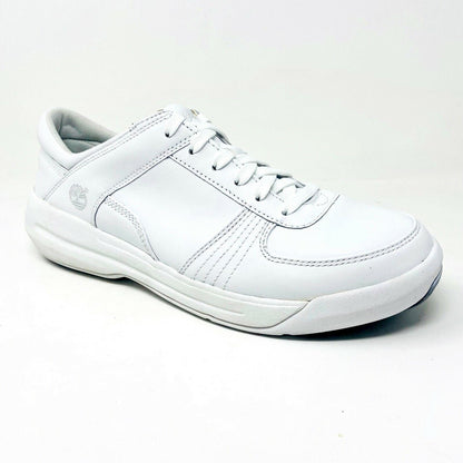 Timberland Harbor Racer White Leather Mens Casual Sneakers 54098