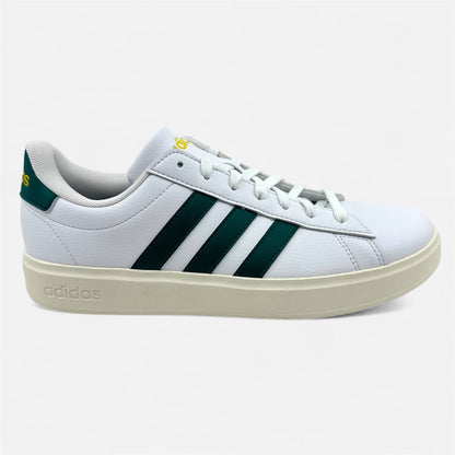 Adidas Grand Court 2.0 Cloud White Collegiate Green Mens Athletic Sneaker
