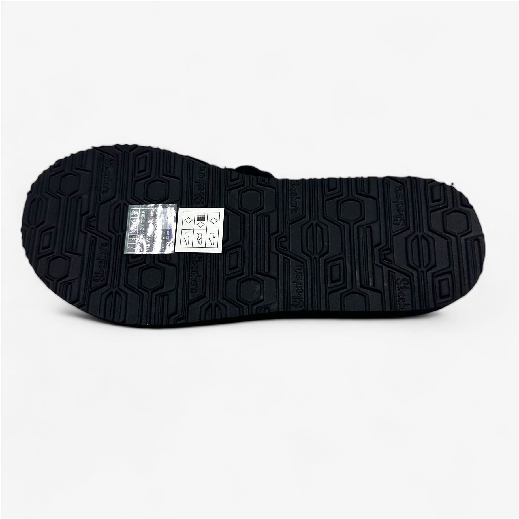 Skechers Meditation Floral Candy Black Womens Sandal Thong