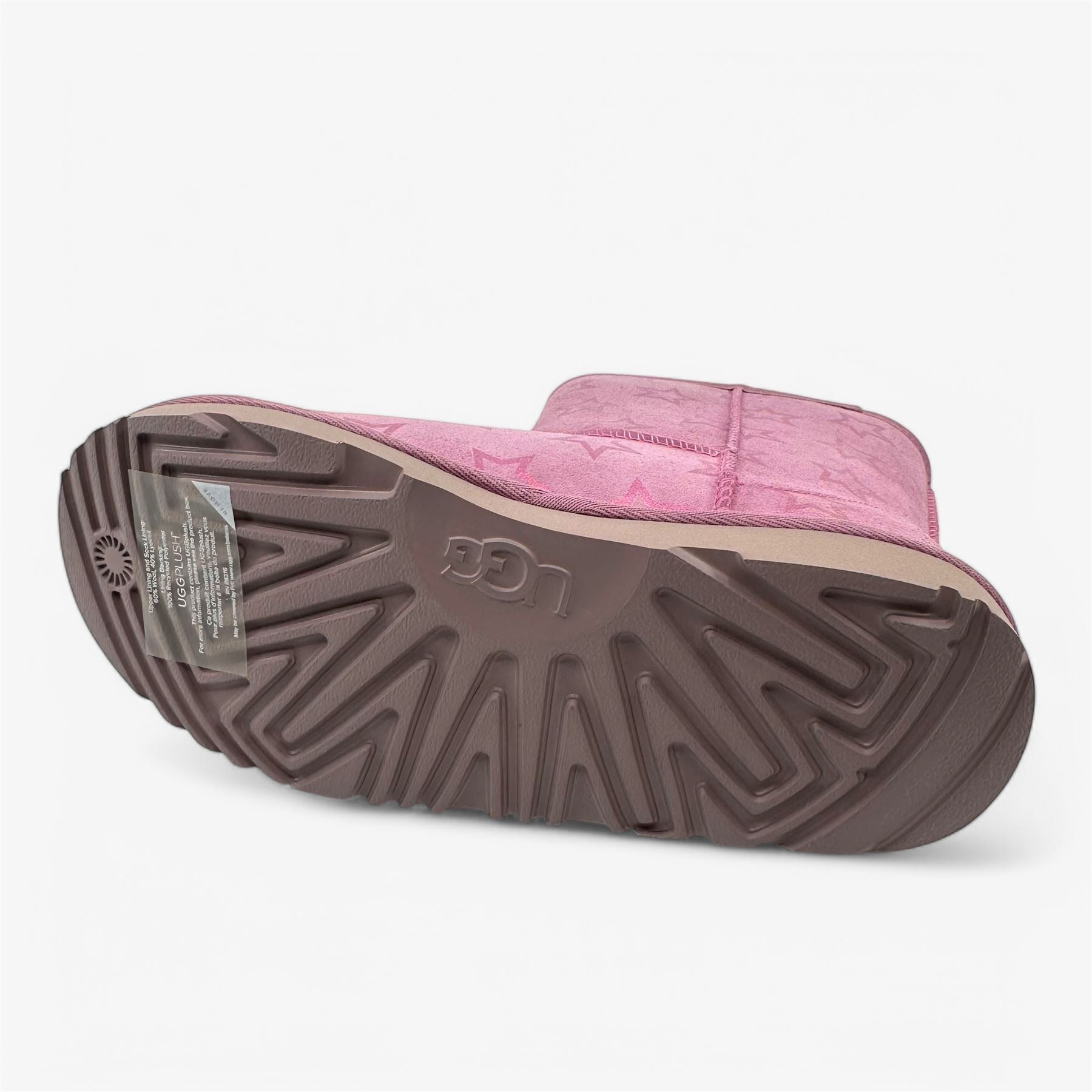 UGG Classic II Iridescent Star Orchid Pink Kids Girls Size 5 Shearling Style