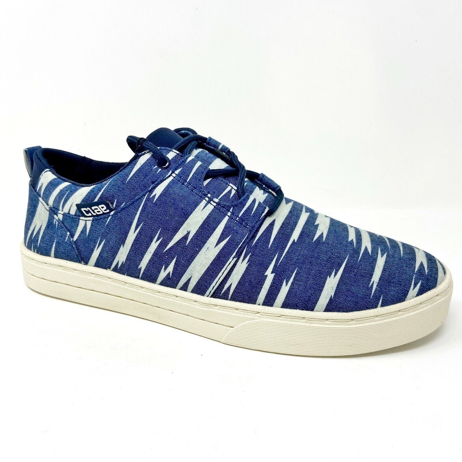 Clae Newman Deep Navy Bolt Canvas Mens Premium Casual Sneakers