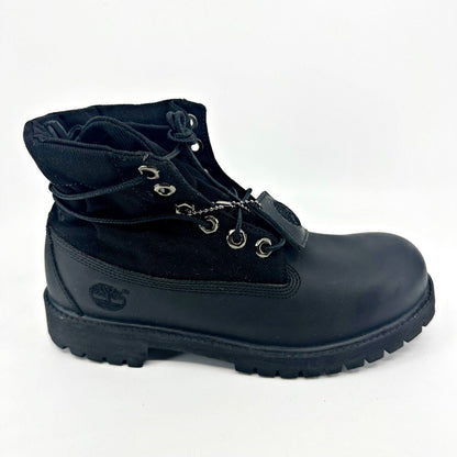 Timberland 6 In Roll Top Waterproof Convesso Black Kids Junior Boots 22960