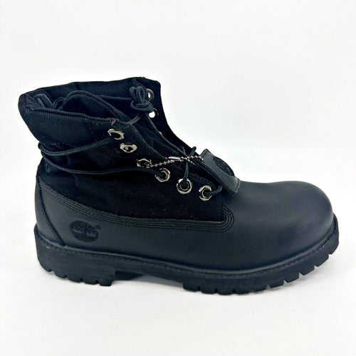 Timberland 6 In Roll Top Waterproof Convesso Black Kids Junior Boots 22960