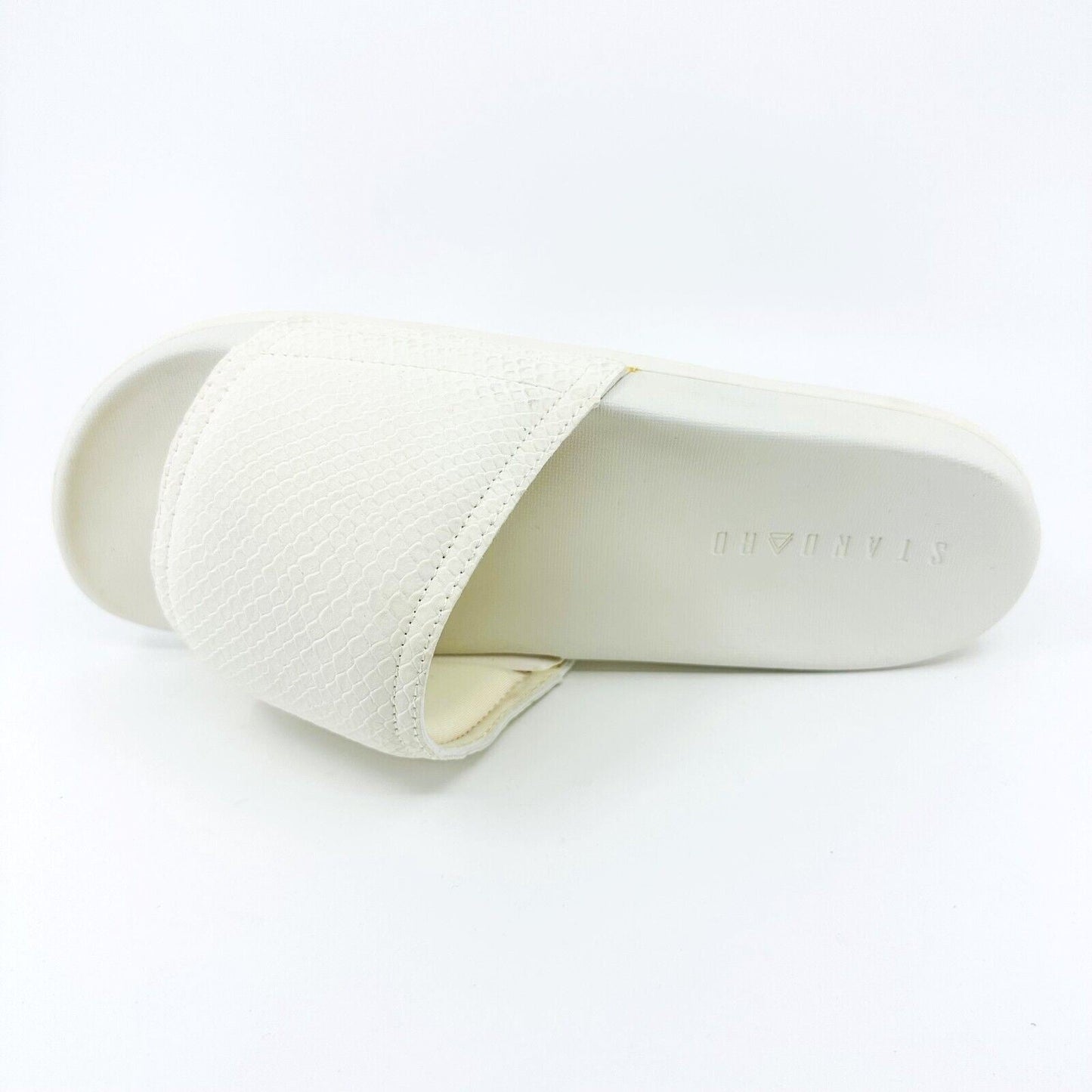 STNDRD Standard Los Angeles Monaco Snake White Mens Comfort Slide Sandals