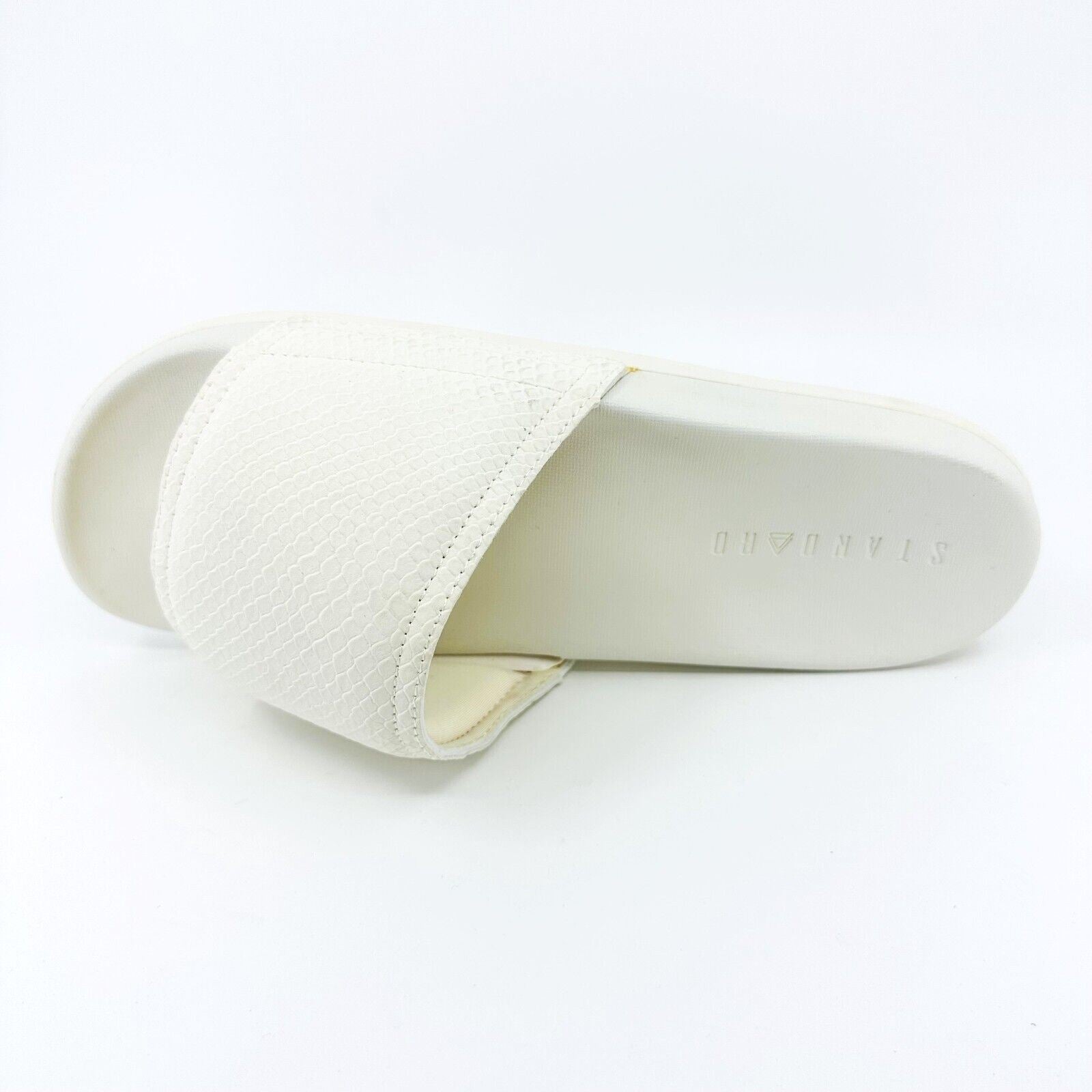 STNDRD Standard Los Angeles Monaco Snake White Mens Comfort Slide Sandals