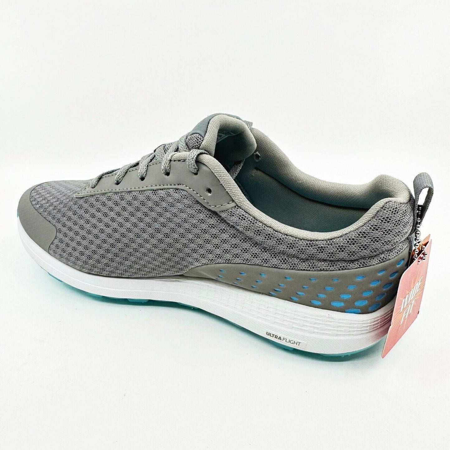 Skechers Go Golf Max Fairway 2 Gray Blue Womens Wide Spikeless Shoes