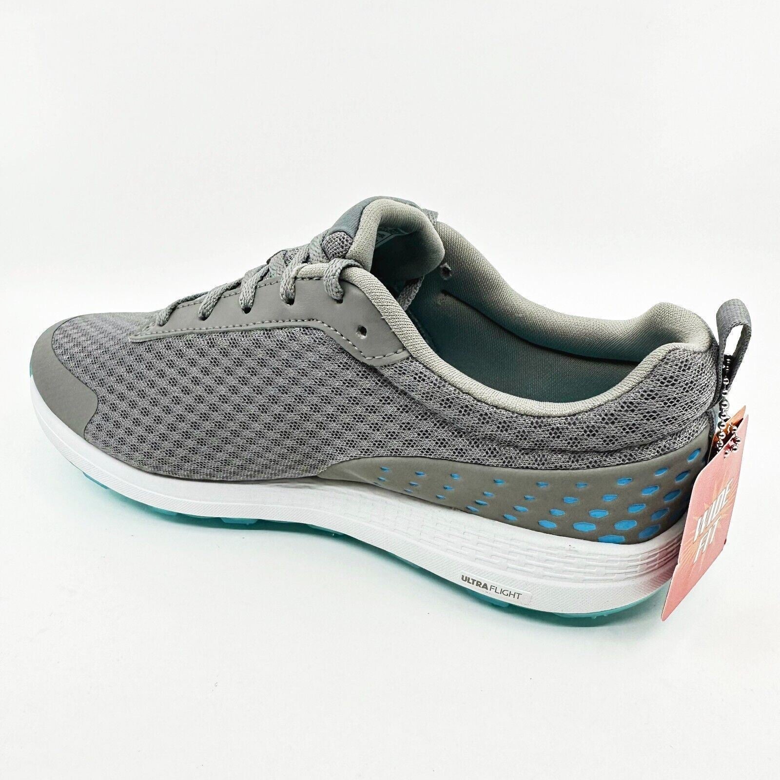 Skechers Go Golf Max Fairway 2 Gray Blue Womens Wide Spikeless Shoes