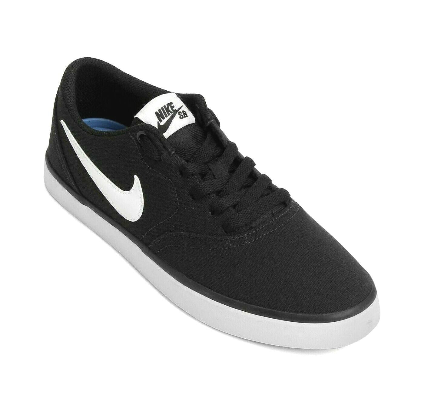 Nike SB Check Canvas GS Black White Grade School Kids Sneakers 905373 003