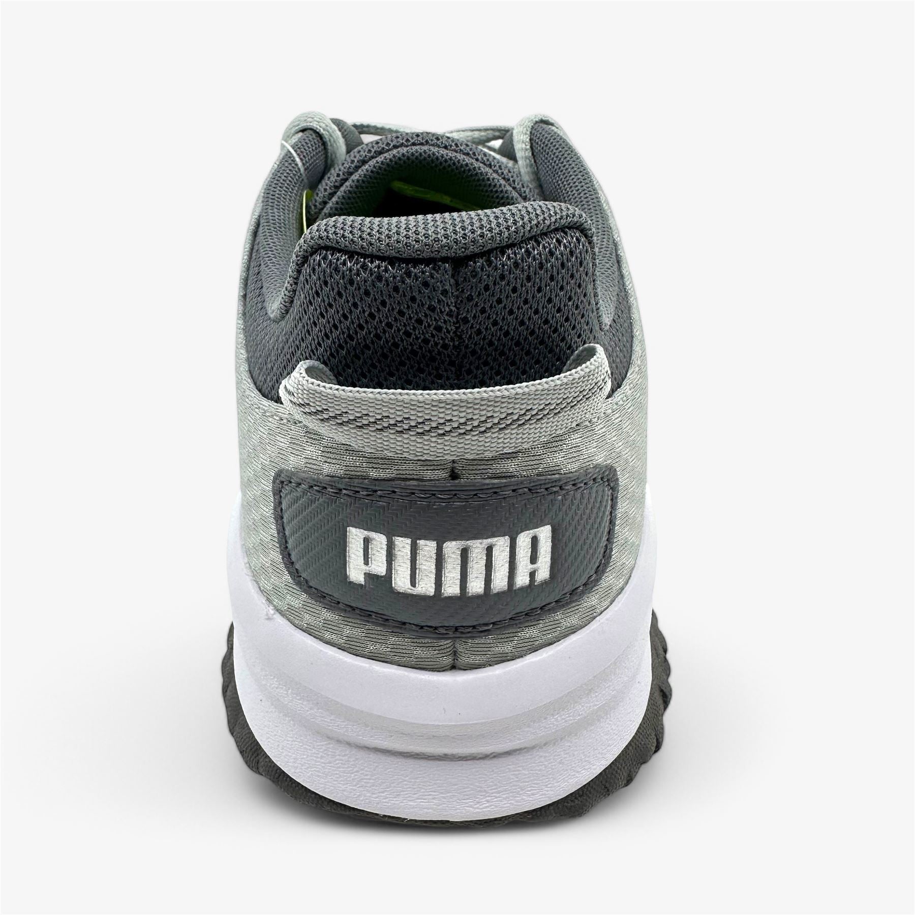 PUMA Fusion Grip Gray Silver Quiet Shade Mens Extra Wide Spikeless Golf Shoes