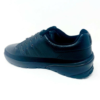 K-Swiss Pratt Black Chrome Leather Mens Retro Casual Sneakers 01131068