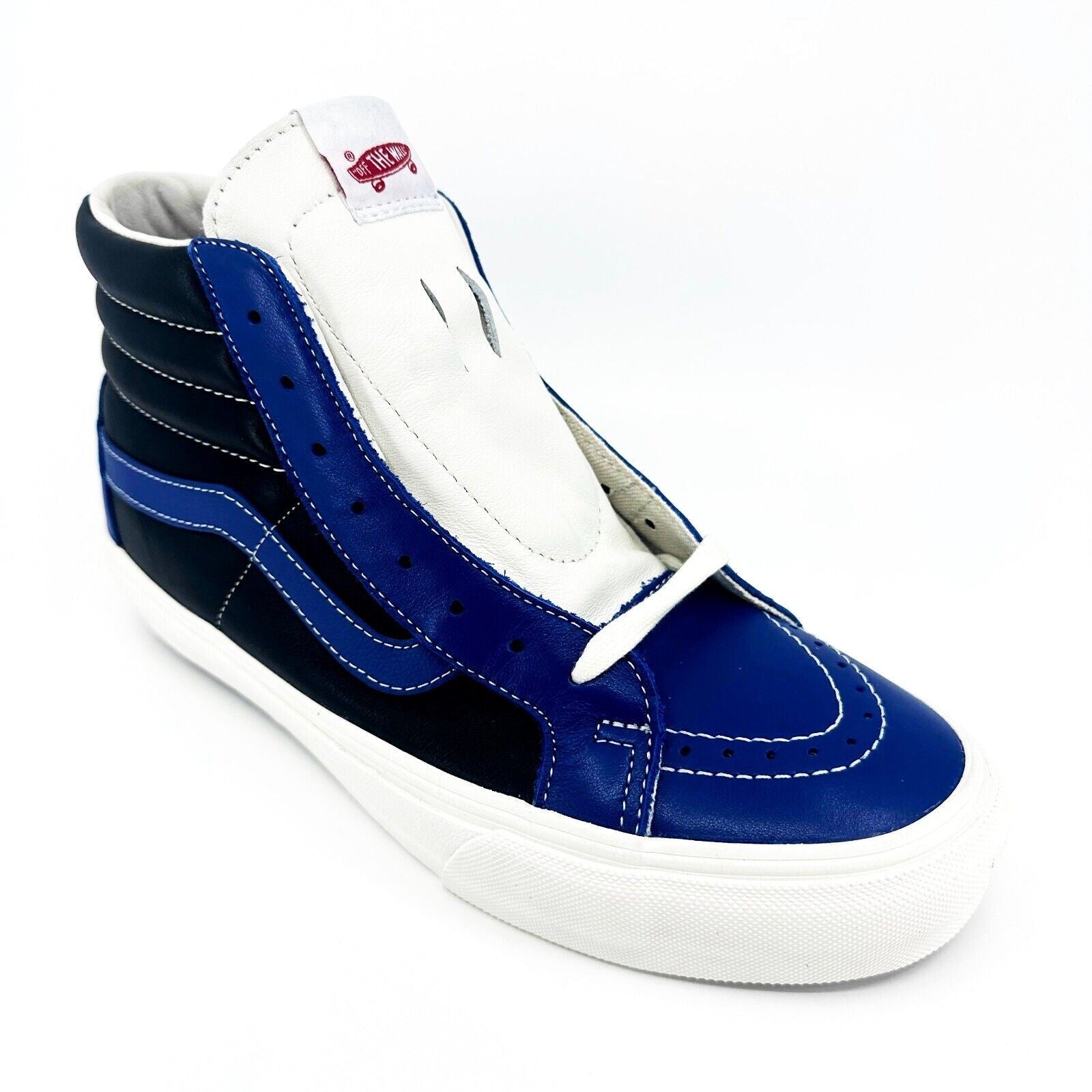 Vans Vault Sk8 Hi Reissue VI (Leather) True Blue Black Mens Vault Sneakers