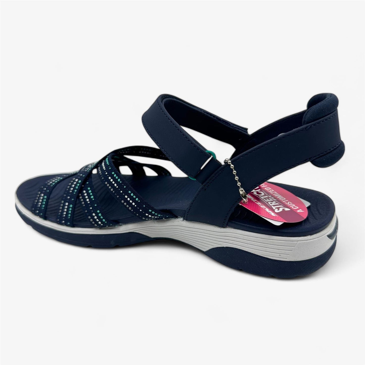 Skechers Arch Fit Reggae Sport Gotta Go Navy Blue Womens Sandal Strappy