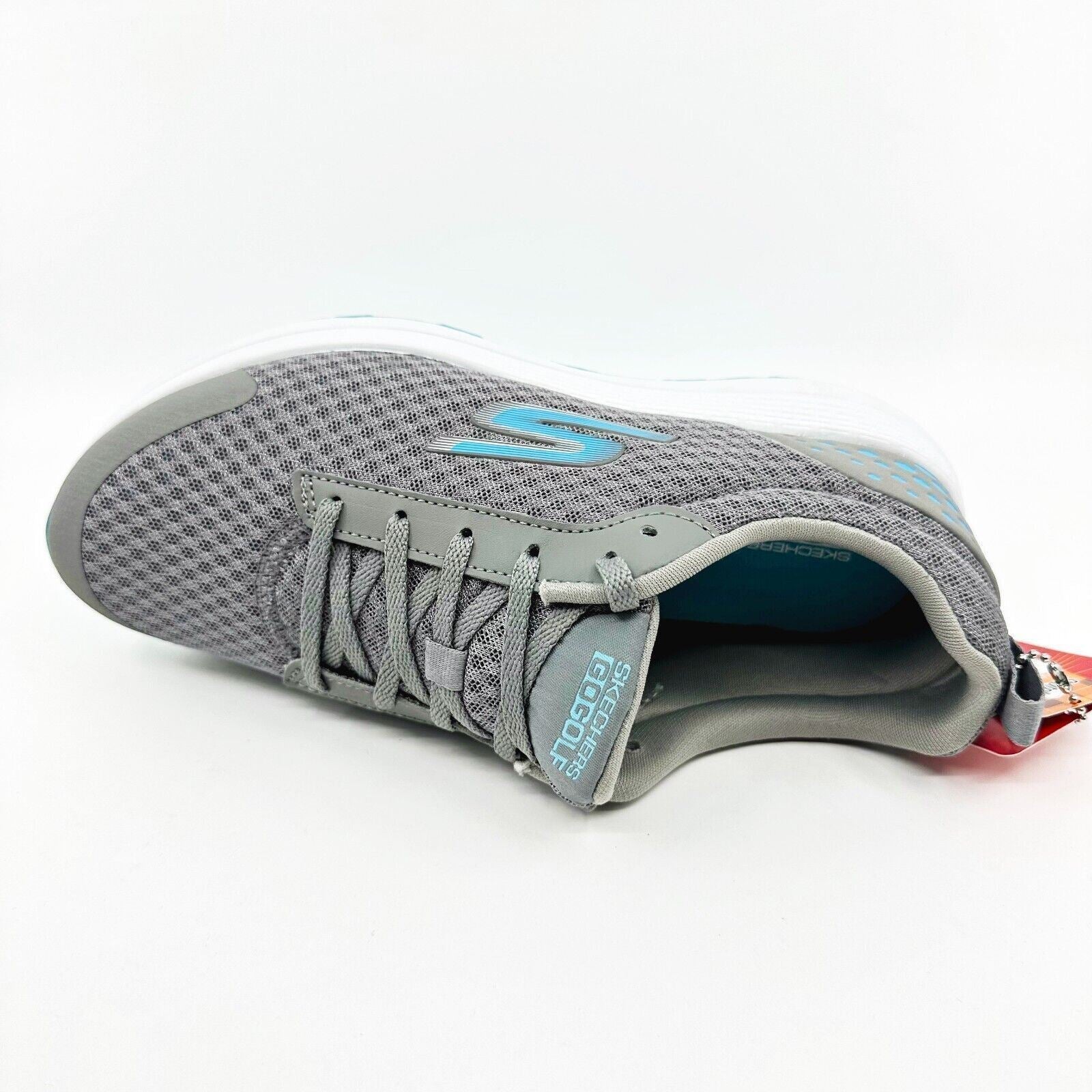 Skechers Go Golf Max Fairway 2 Gray Blue Womens Wide Spikeless Shoes