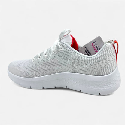 Skechers Go Walk Flex Kali White Hot Coral Womens Athletic Ultra Go Sneaker