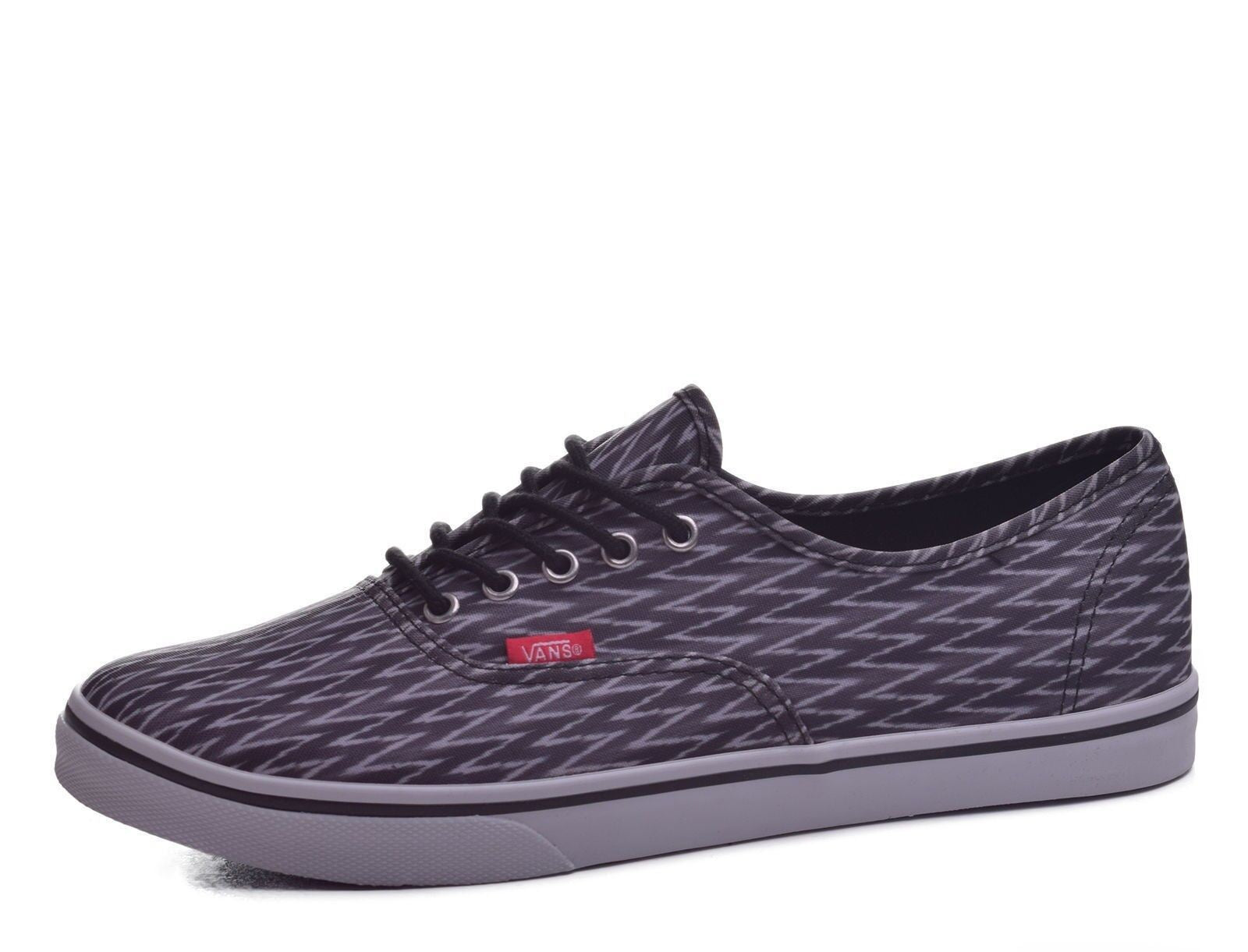 VANS Authentic Lo Pro (Ikat) Black True White Sneakers Womens Size 5.5