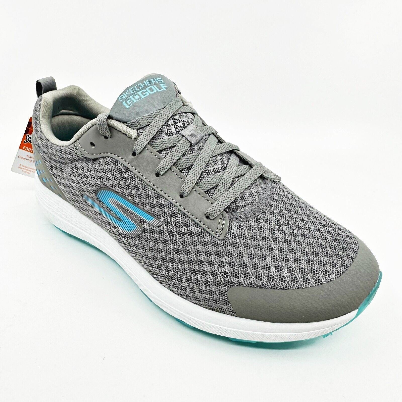Skechers Go Golf Max Fairway 2 Gray Blue Womens Wide Spikeless Shoes