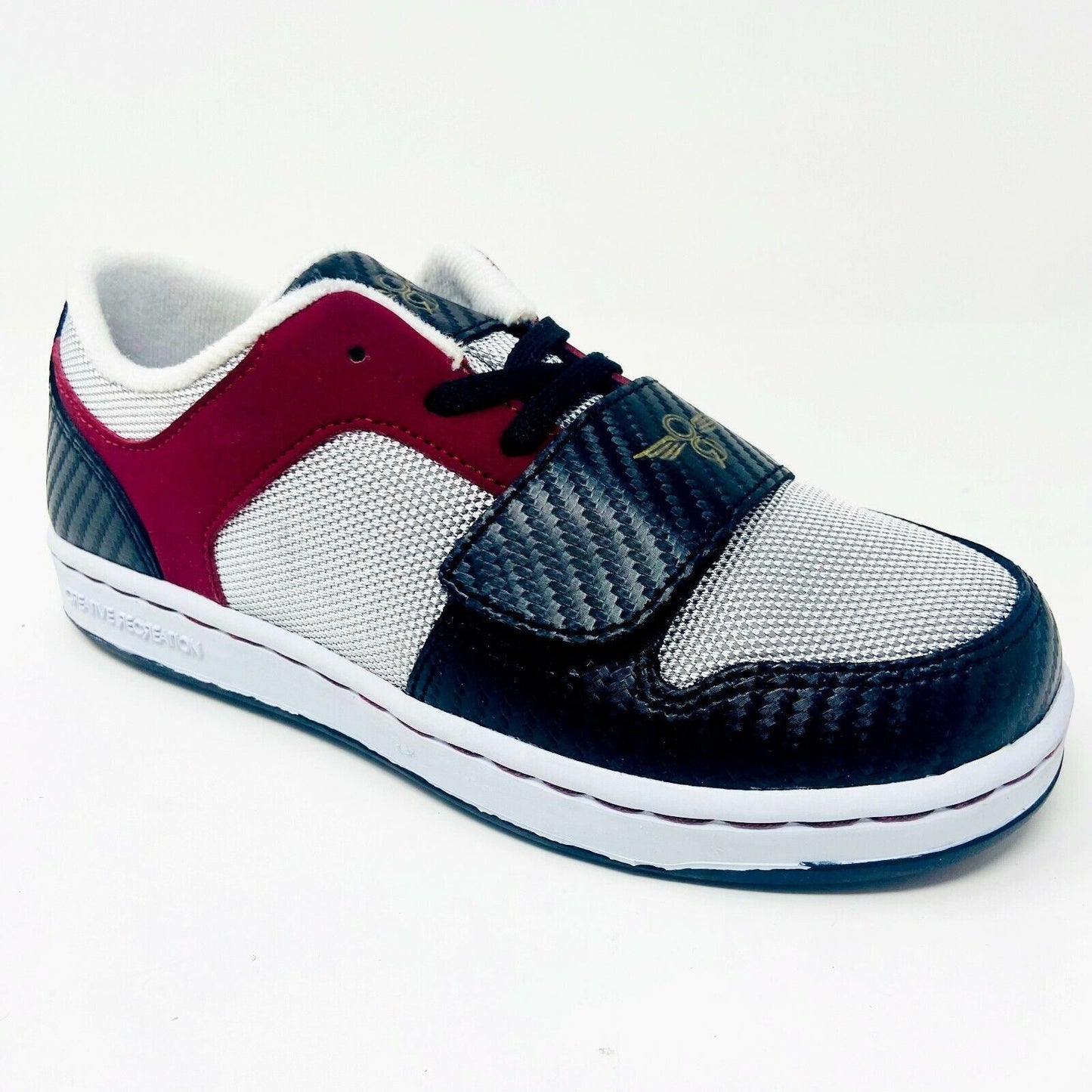 Creative Recreation Cesario Lo Silver Black Burgundy Youth Kids Sneakers