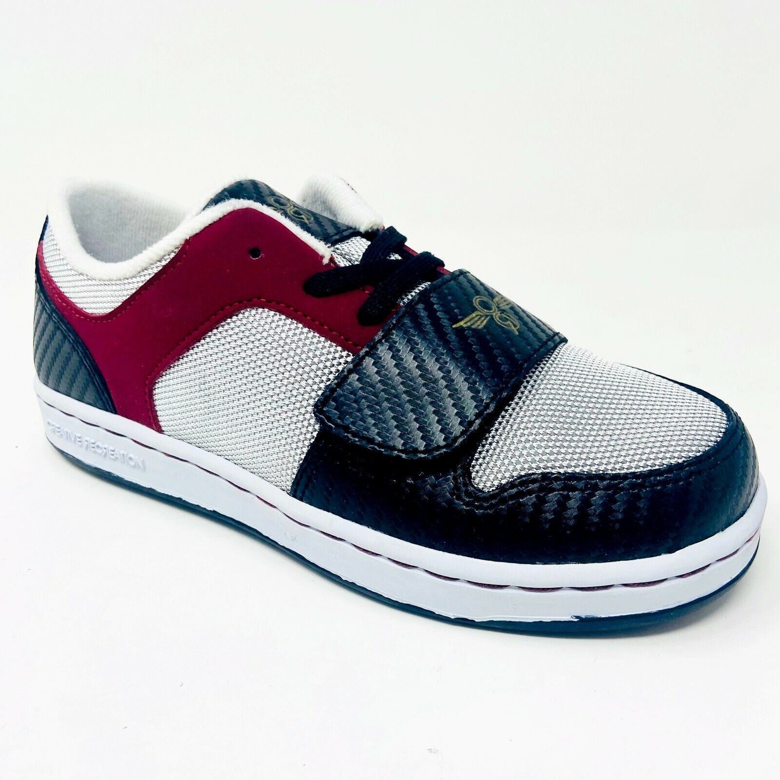 Creative Recreation Cesario Lo Silver Black Burgundy Youth Kids Sneakers