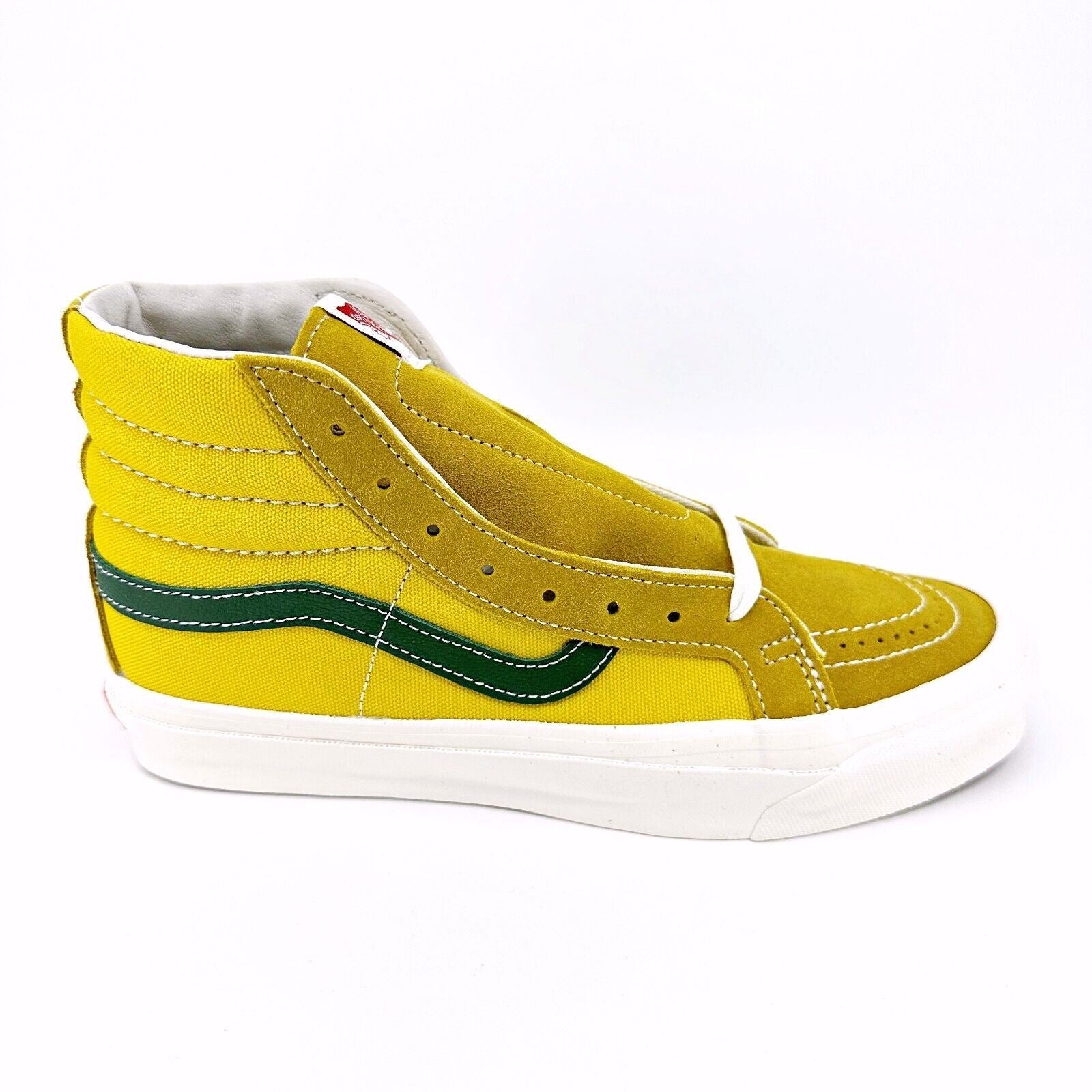 Vans Vault OG Sk8 Hi LX (Suede Canvas) Green Sulphur Mens Casual Shoes