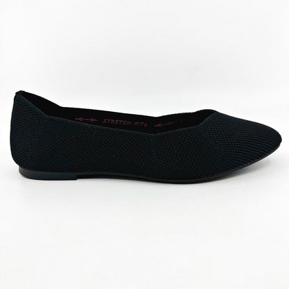 Skechers Cleo 3 Carats Black Womens Size 6.5 Casual Flat Shoes