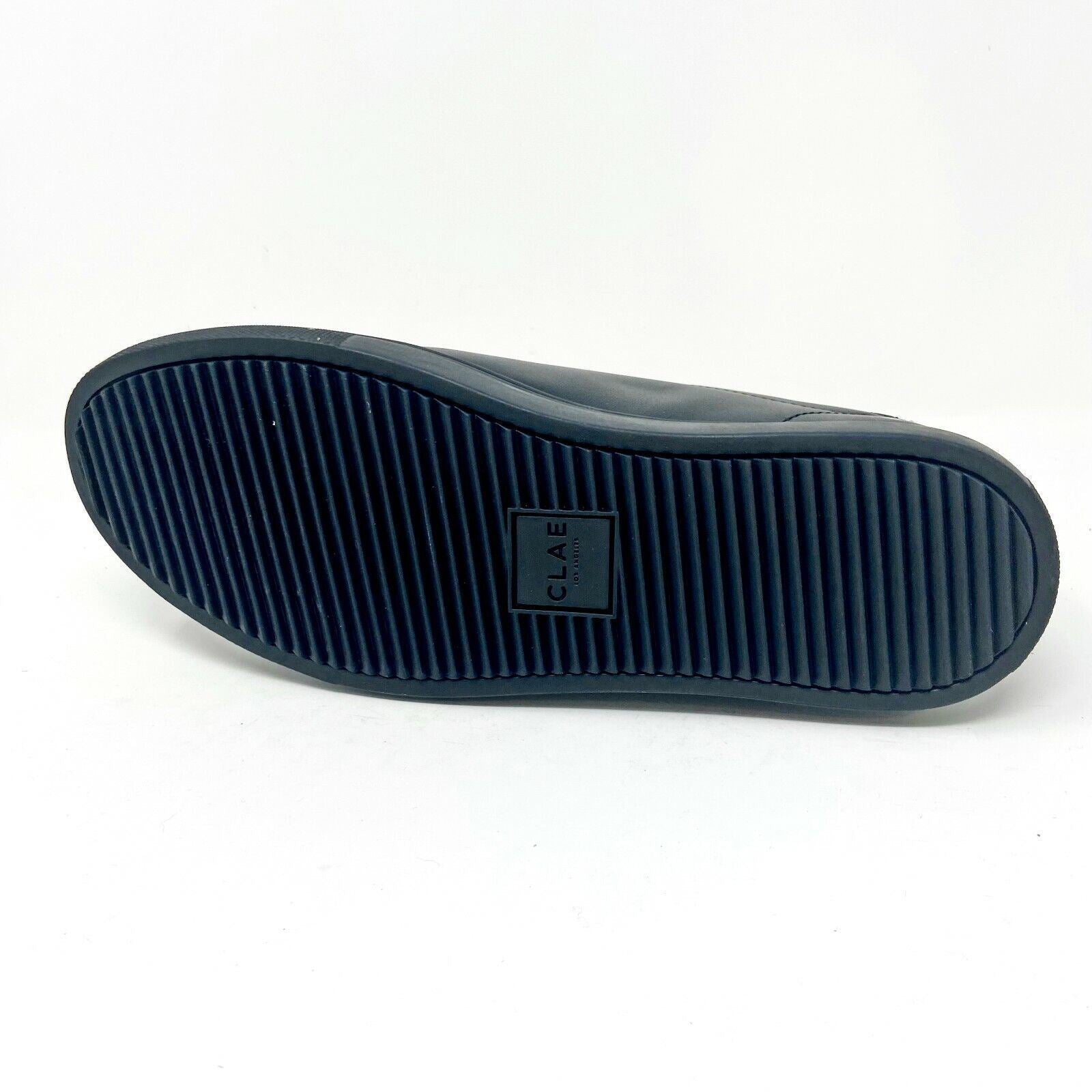 Clae Bradley Black Milled Leather Mens Casual Sneakers