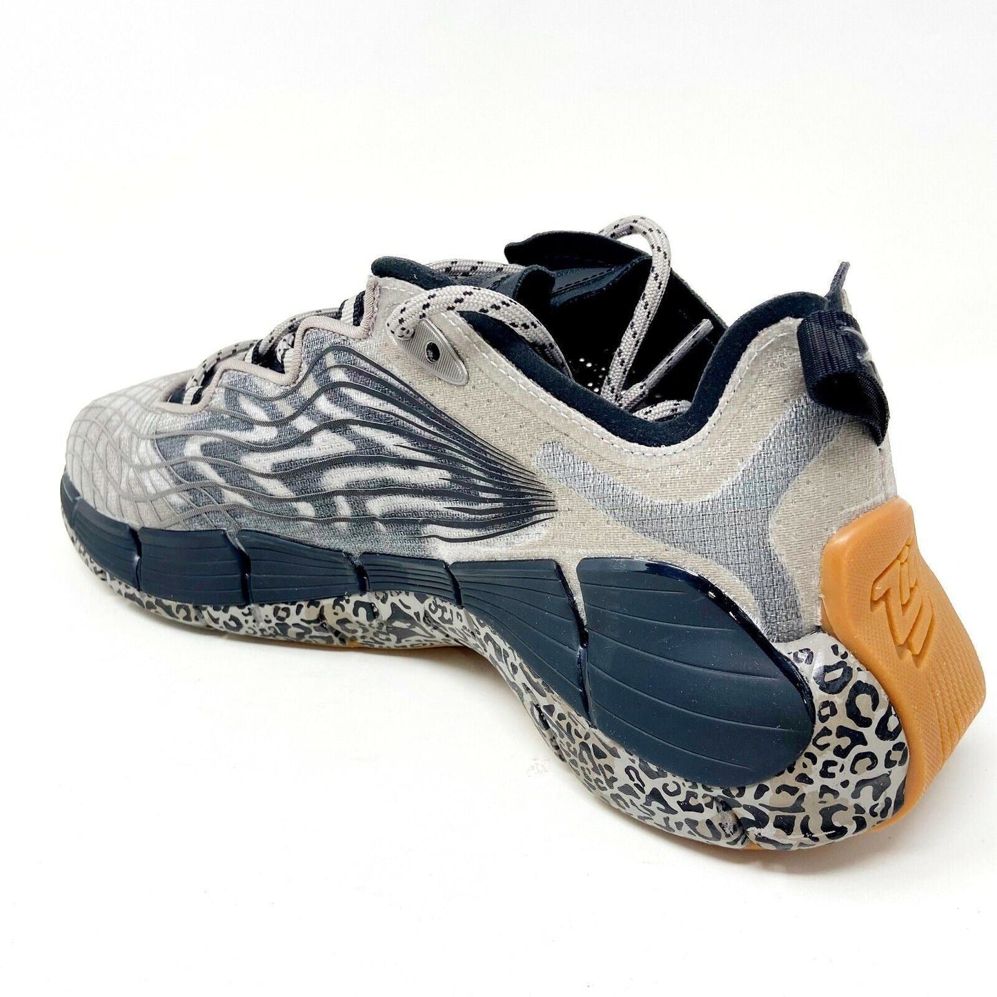 Reebok Zig Kinetica II Grey Core Black Womens Shoes Running Sneakers FY7061