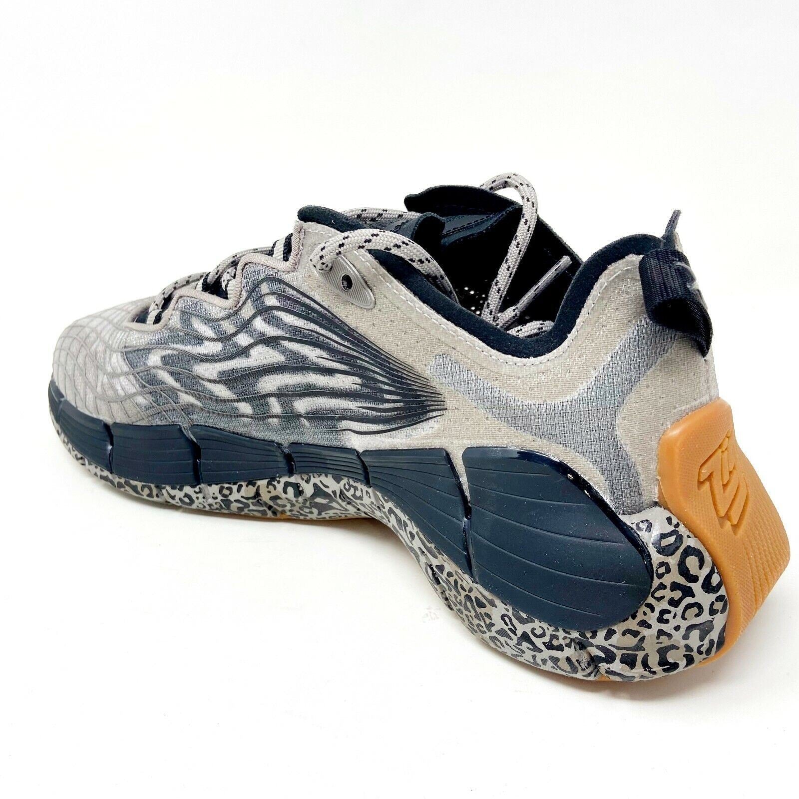 Reebok Zig Kinetica II Grey Core Black Womens Shoes Running Sneakers FY7061