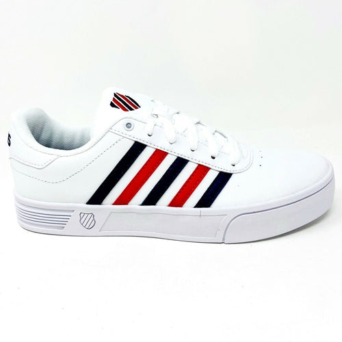 K-Swiss Court Lite Stripes White Corproate Womens Size 9.5 Sneakers 96149 113
