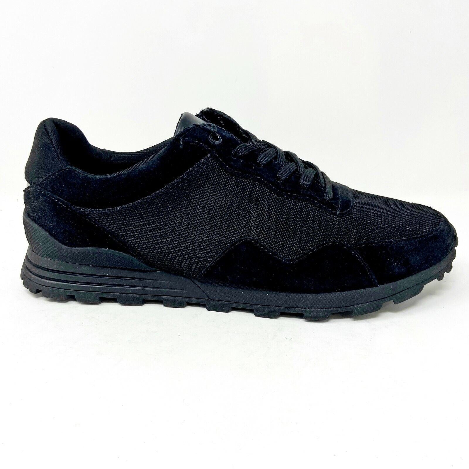 Clae Hoffman Triple Black Suede Mens Premium Casual Sneakers