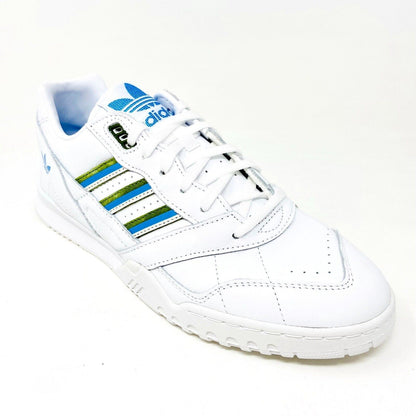 Adidas A.R. Trainer White Blue Green Womens Size 9.5 Tennis Sneakers EE5409