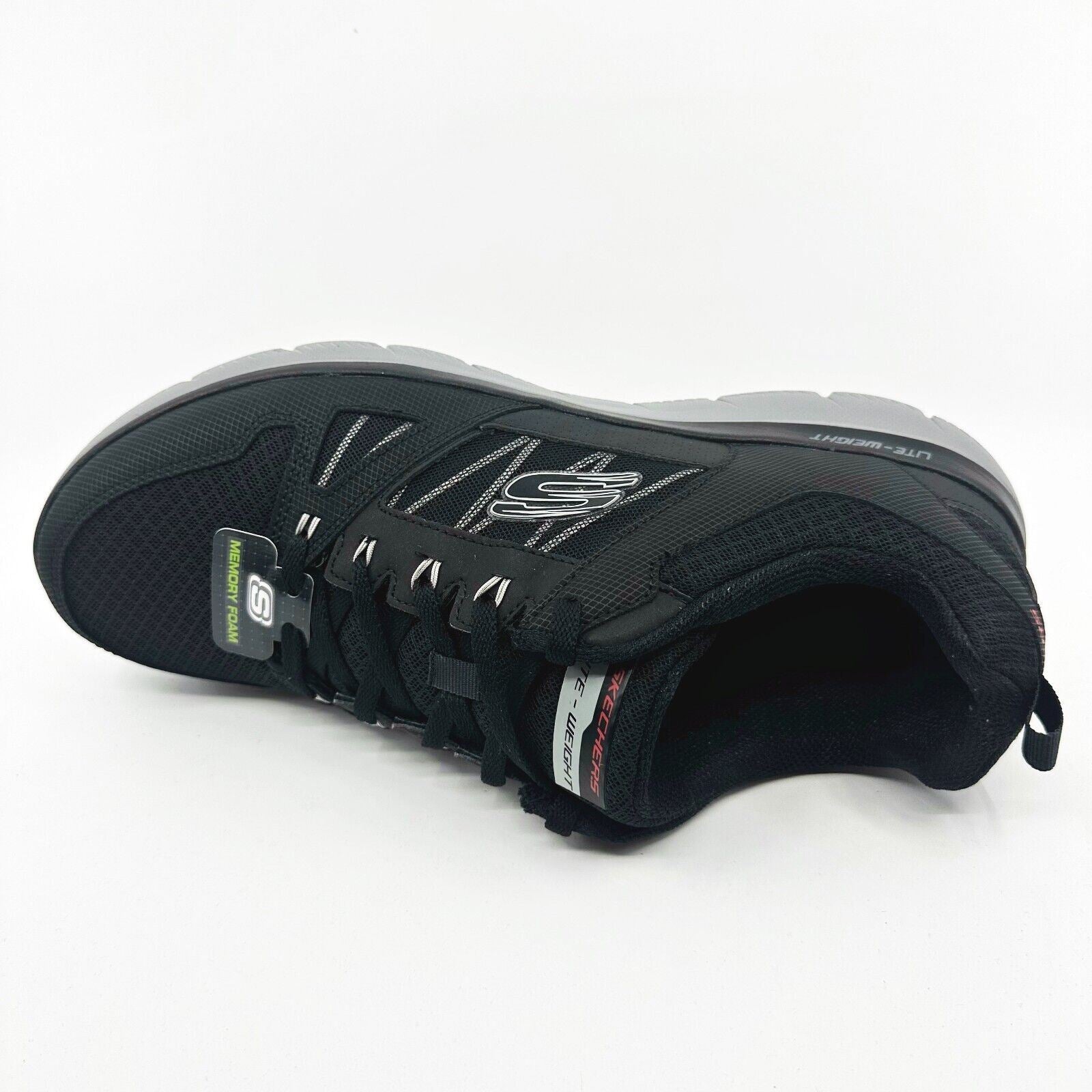 Skechers Summits New World Black Gray Mens Size 13 Athletic Sneakers