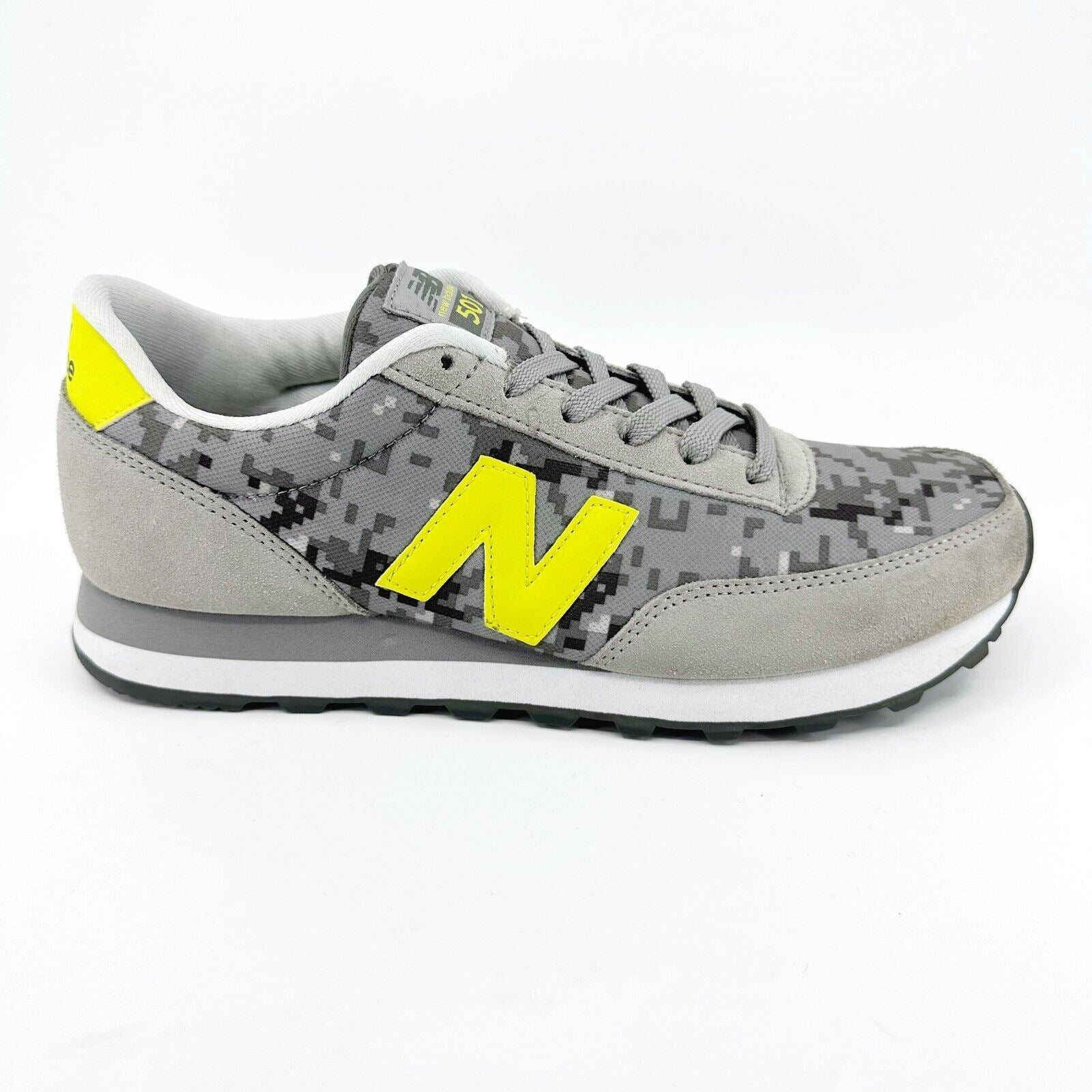 New Balance 501 Classics Retro Gray Lime Suede Mens Sneakers ML501TCA