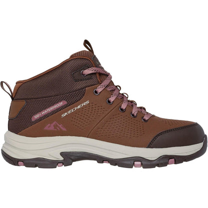 Women's Relaxed Fit Skechers 180005 Waterproof Trego Trail Destination Boots - Brown/Multi