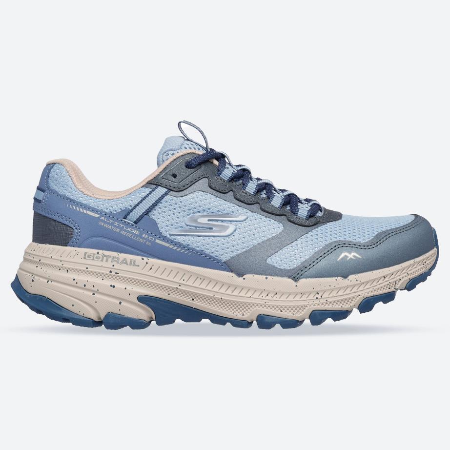 Women's Wide Fit Skechers 129525 Go Run Trail Altitude 2.0 Ravine Trainers