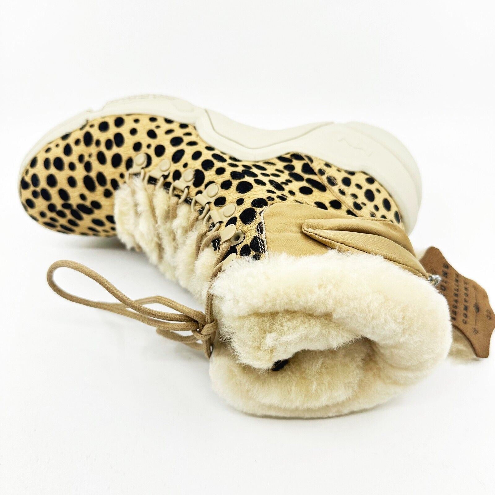 Mark Nason Neo Block Lillie Cheetah Womens Size 6.5 Shearling Sneaker Bootie